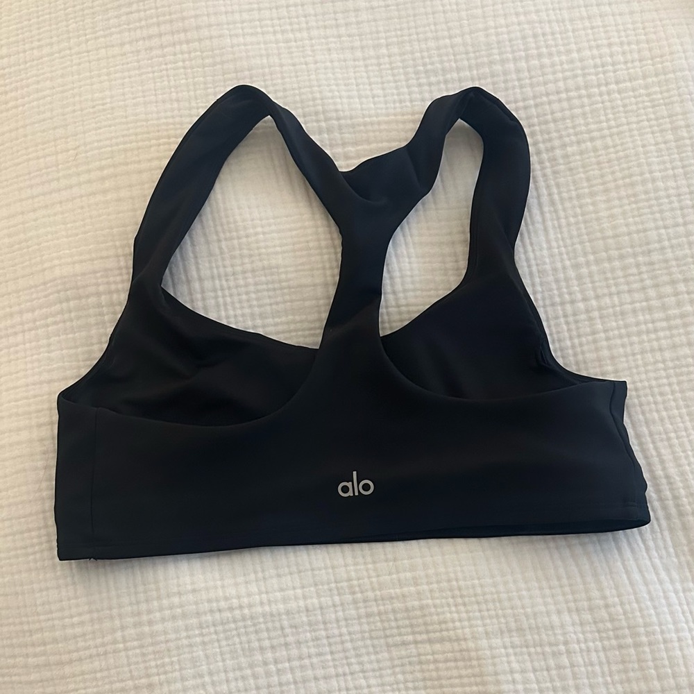 Alo black Airlift racerback sports bra